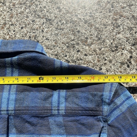Anchorage Expedition Shacket Flip Cuffs Mens Sz M Flannel‎ Shirt Bluestone, - Picture 13 of 16